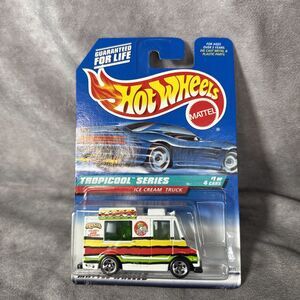 Hot Wheels Ice Cream Truck #693 White Rasta Themed 1998 Tropicool Series #1 of 4